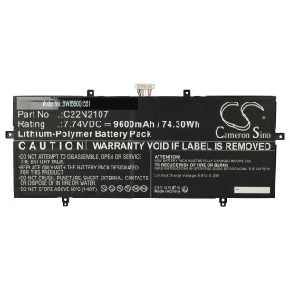 Baterie pro Asus ZenBook 14 OLED UX3402QA / UX3402ZA / UX4302ZA, C22N2107, 9600 mAh Baterie pro Asus ZenBook 14 OLED UX3402QA / UX3402ZA / UX4302ZA, C22N2107, 9600 mAh
