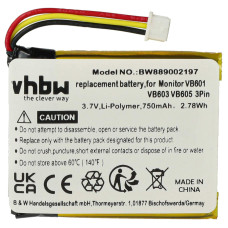 Baterie pro GlobalSat GH625XT, 750 mAh