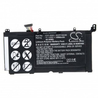 Baterie pro Asus K551 / R553 / S551, B31N1336, 4500 mAh