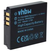 Baterie CGA-S005 pro Panasonic Lumix DMC-FC01 / DMC-FX8 / DMC-LX1, 750 mAh