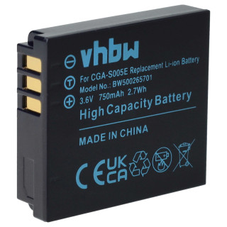 Baterie CGA-S005 pro Panasonic Lumix DMC-FC01 / DMC-FX8 / DMC-LX1, 750 mAh Baterie CGA-S005 pro Panasonic Lumix DMC-FC01 / DMC-FX8 / DMC-LX1, 750 mAh
