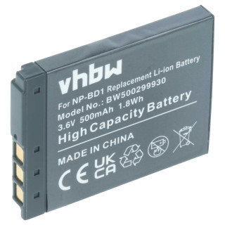 Baterie NP-BD1 pro Sony Cybershot DSC-T2  / DSC-T900 / DSC-TX1, 500 mAh
