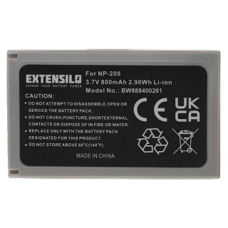 Baterie NP-200 pro Minolta Dimage X / Xg / Xi / Xt / Z, 800 mAh Baterie NP-200 pro Minolta Dimage X / Xg / Xi / Xt / Z, 800 mAh