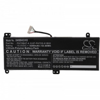 Baterie pro Clevo PA70HS / PA71HS, 4200 mAh