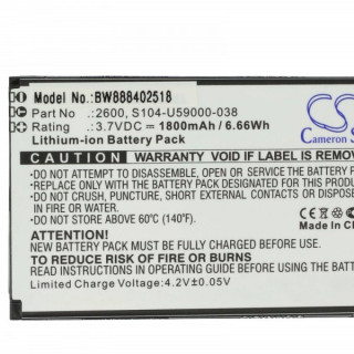 Baterie pro Wiko Sunny 2 Plus, 1800 mAh