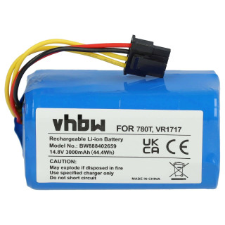 Baterie pro Proscenic 780T / 790T / Vileda VR302, bez bydlení, 3000 mAh