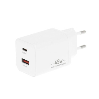 Nabíječka / USB adaptér USB-A / USB-C, GaN, PD, 45W Nabíječka / USB adaptér USB-A / USB-C, GaN, PD, 45W