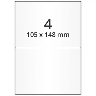 Samolepicí štítky pro odesílání, 105 x 148 mm, A6 na A4, 500 listů (2000 štítků)