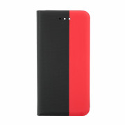 Flipové pouzdro pro Apple iPhone 13 Mini z umělé kůže, červeno-černé Flipové pouzdro pro Apple iPhone 13 Mini z umělé kůže, červeno-černé