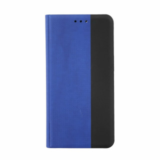 Flipové pouzdro pro Apple iPhone 13 Pro Max z umělé kůže, modro-černé