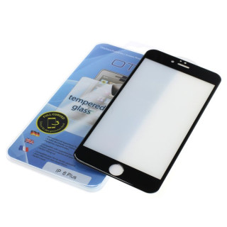 Tvrzené ochranné sklo pro iPhone 6 Plus / 6S Plus, Full Cover 3D, černé