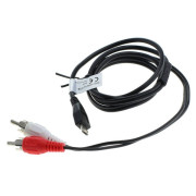 Adaptér audio s MicroUSB na 2 x RCA konektor